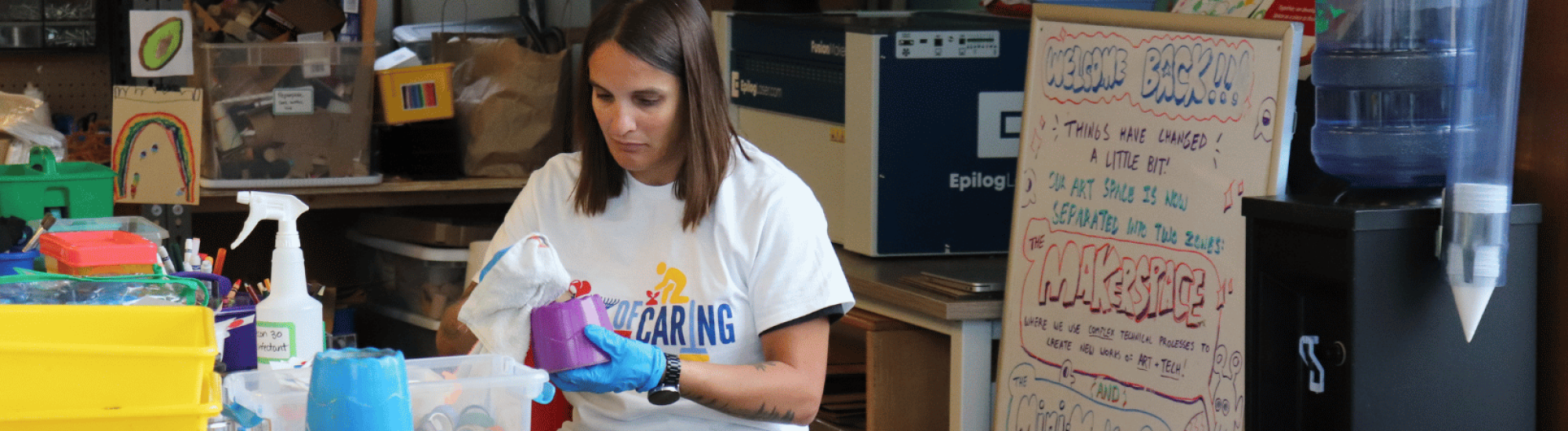 Day of Caring Volunteer Cleaning
